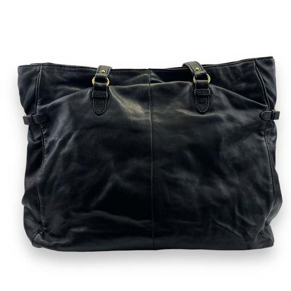 Marc By Marc Jacobs RARE Petal To The Metal Black Leather Gold Bird Tote Purse - Picture 4 of 16